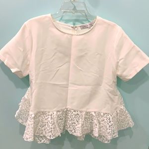 English Factory white peplum top